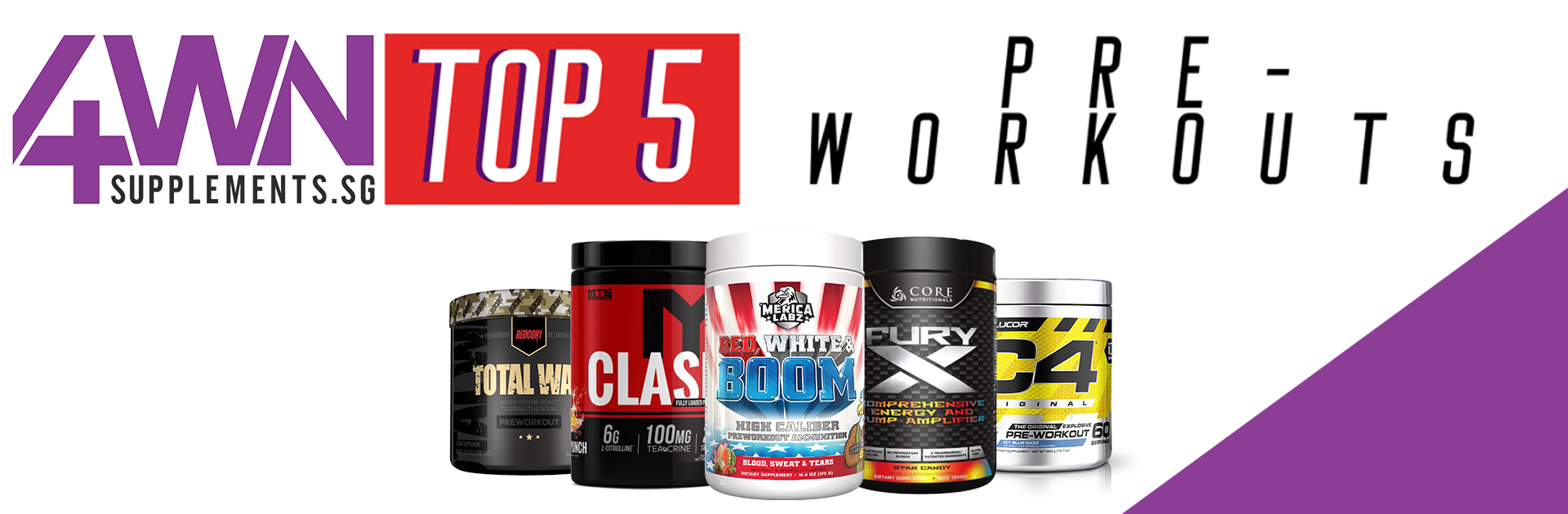 top 5 pre workouts 4WN Supplements